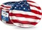 40 Pcs 4th of July Plates 12" x 10" American Flag Themed Oval Plates Large Disposable Heavy Duty Platters for 4th of July Independence Day Party Decorations